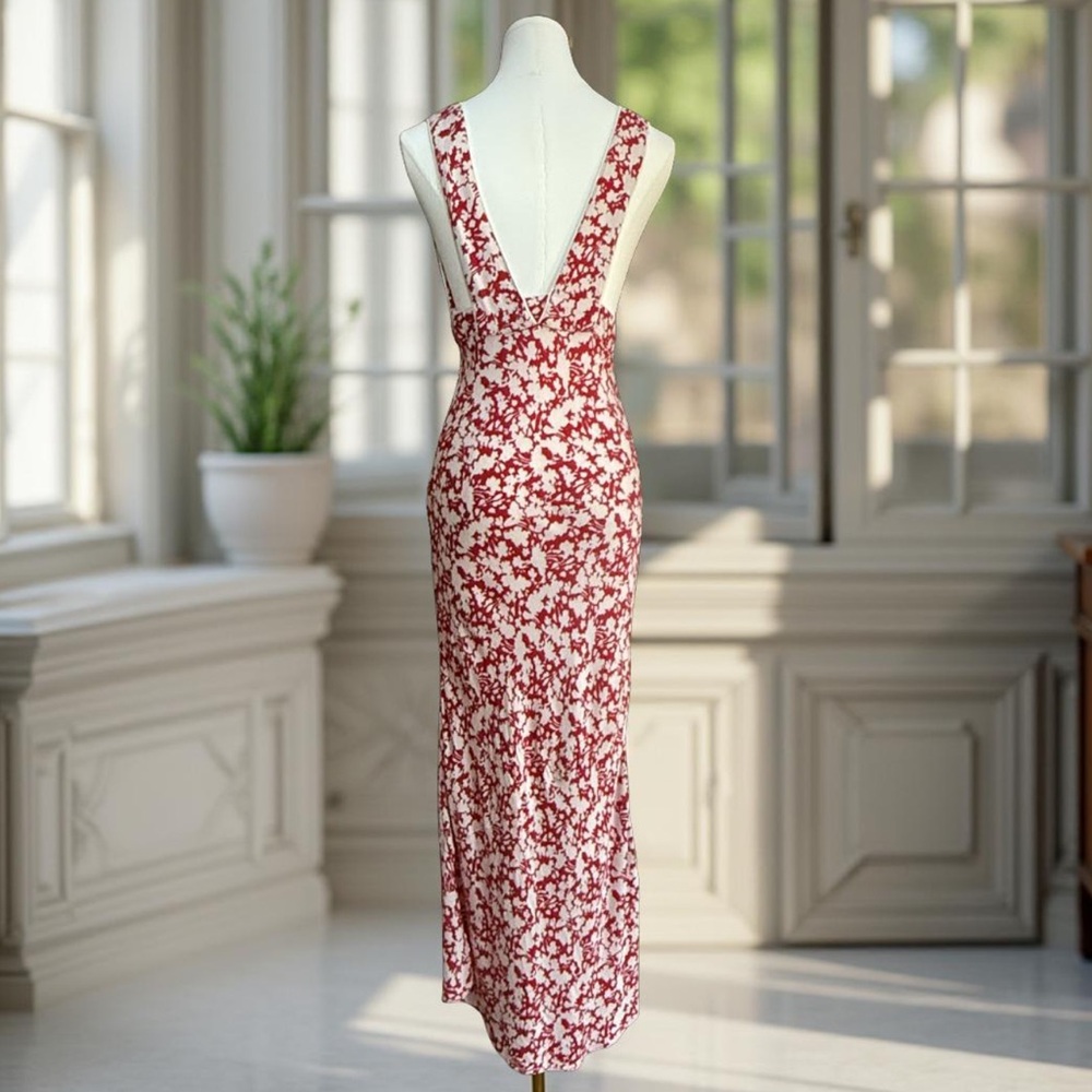 Free People Women’s Vintage Red White Floral Sleeveless Dress! Size 8! - Picture 5 of 13